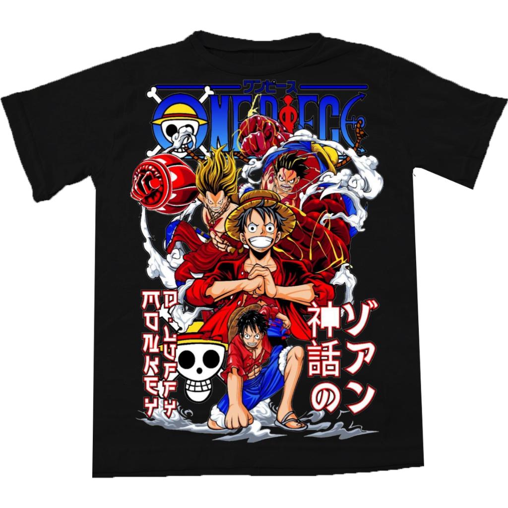 Luffy Gear 4 Anime ONE PIECE Men and Women Summer T-shirt Harajuku Retro Short Sleeve Loose Oversized Casual Comfortable Y2k Top