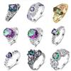 European & American Retro Colorful Zircon Ring - Party Jewelry