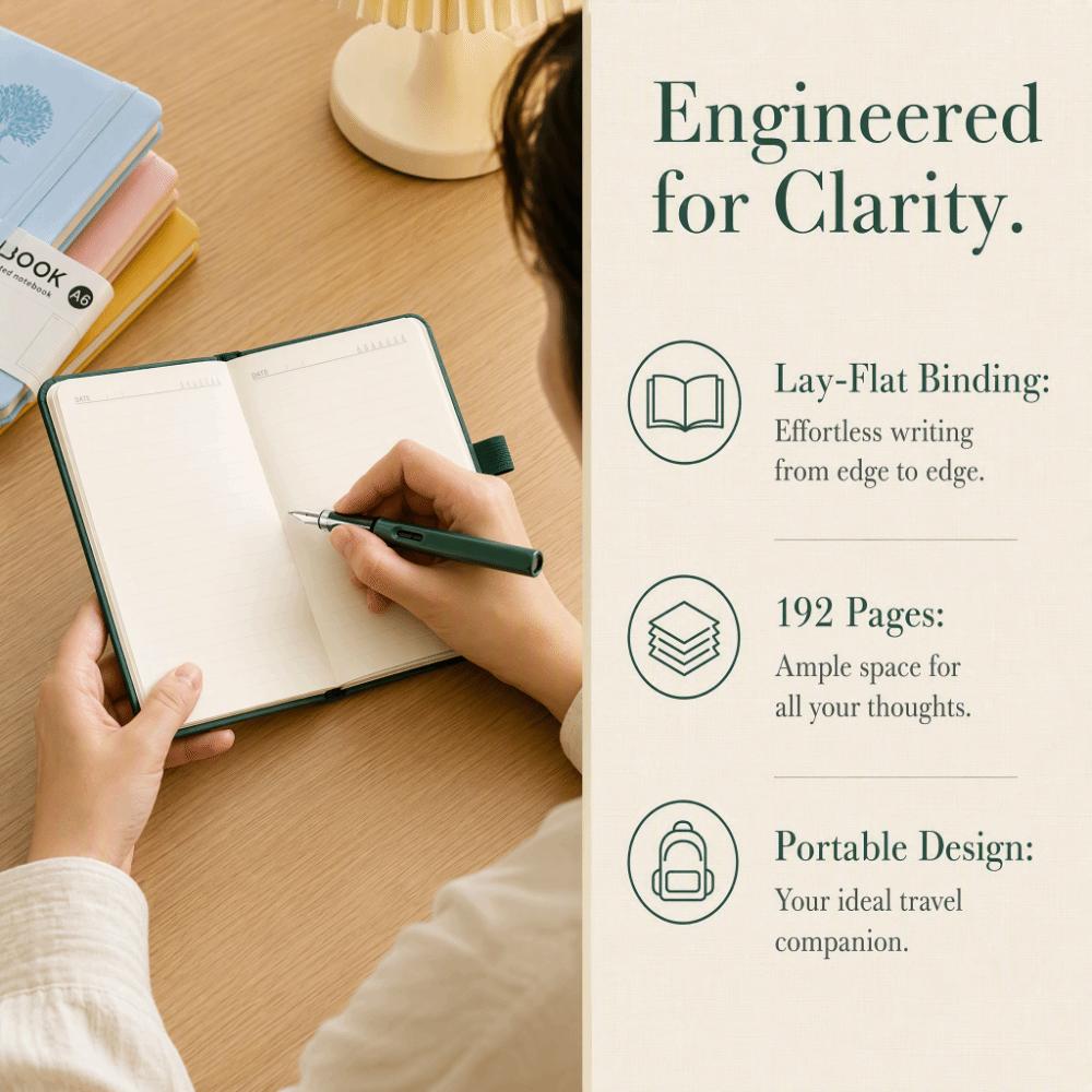 192 Pages Notepad Thickened Diary Book High Quality A6 Notebook Students
