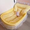 Washable Pet Bed Set, All-Season Soft Cushion Cat Bed Puppy Sofa Bed, Comfortable Princess Dog Chair