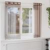 VidaXL Voile Curtains with Eyelets 2 Pcs Brown 140x140 Cm, Net Curtain, Sheer Curtain, Window Voile, 4102065