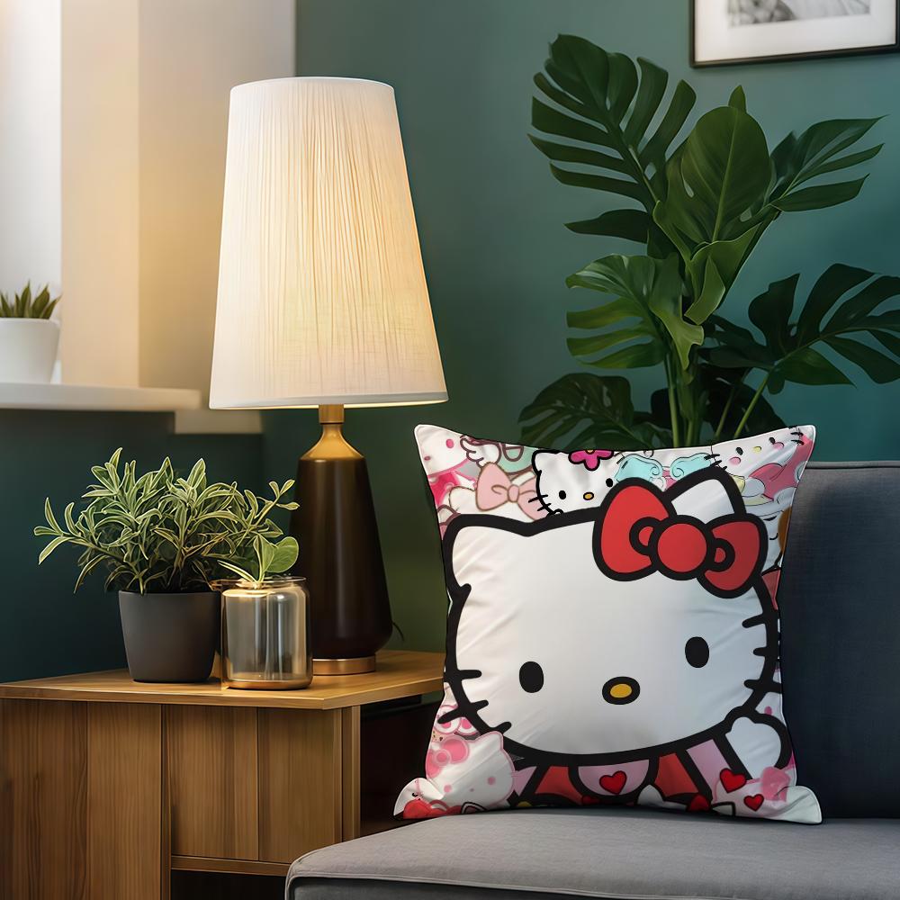 Кавайная наволочка для подушки с семьей S-Sanrio, подарки на день рождения и годовщину, двусторонняя печать, наволочка на молнии, мягкое постельное белье для кожи