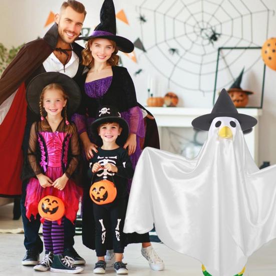 Halloween Porch Goose Outfit For 23" Goose Statue Spooky Ghost