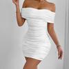 2025 European & American Style Women's One-Shoulder Bodycon Pencil Dress