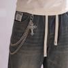 Fashion Punk Metal Pants Chain Hip Hop Waist Chain Cross Pendant Jeans Chain For Men Women Accessories Gifts