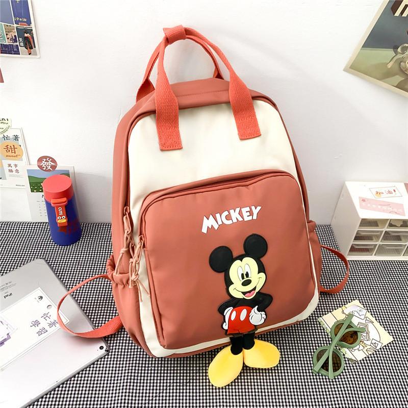 Disney Mickey Design Color Blocked Children Backpack For Kindergarten And Elementary Kids