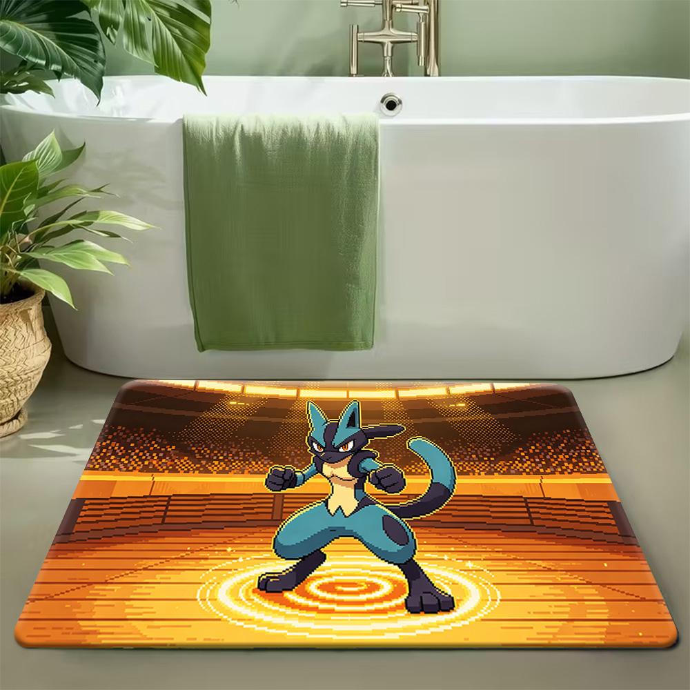 Lucario Lava Volcano Adventure Print Non-Slip Floor Mat Doormat