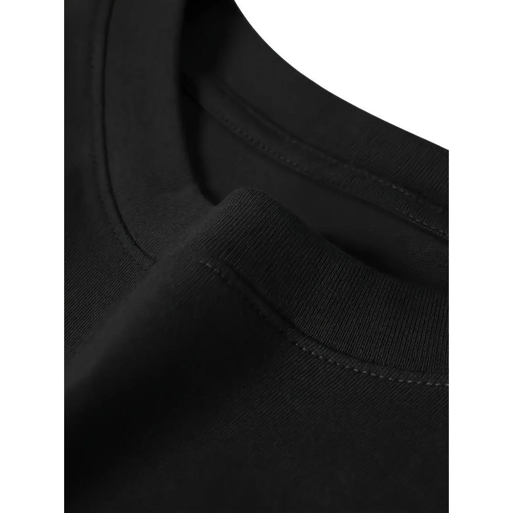 Футболка с принтом в стиле ретро, классический буквенный узор, короткий рукав, 220 г