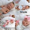 50 см милый дизайн ручной работы виниловые силиконовые реалистичные живые детские куклы игрушки для детей подарок на день рождения для девочек полный силиконовый корпус реборн детские куклы