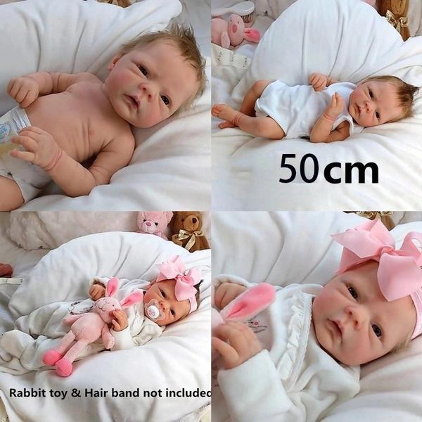 50 см милый дизайн ручной работы виниловые силиконовые реалистичные живые детские куклы игрушки для детей подарок на день рождения для девочек полный силиконовый корпус реборн детские куклы