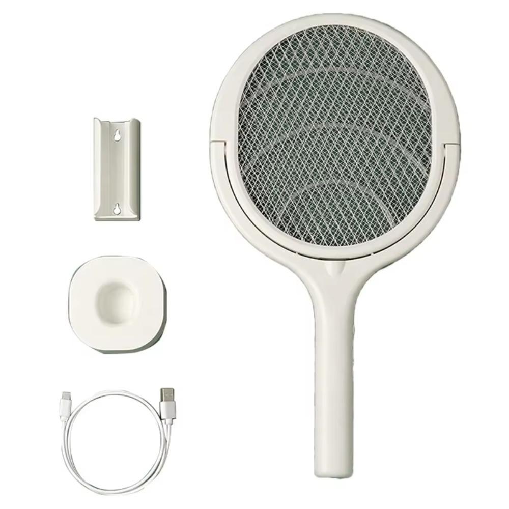 Rotating Head Fly Swatter Adjustable Angle Mosquito Zapper Electric Mosquito Swatter  Summer