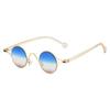 New Retro Oval Gradient Women Sunglasses  Luxury Fashion Metal Small Frame Rivet Outdoor Sun Protection Men