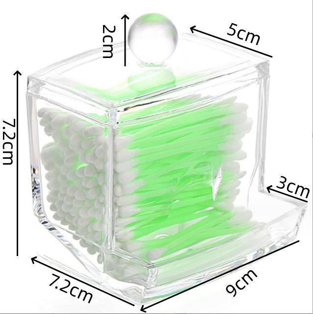 Прозрачный акриловый ящик для хранения ватных палочек и косметики