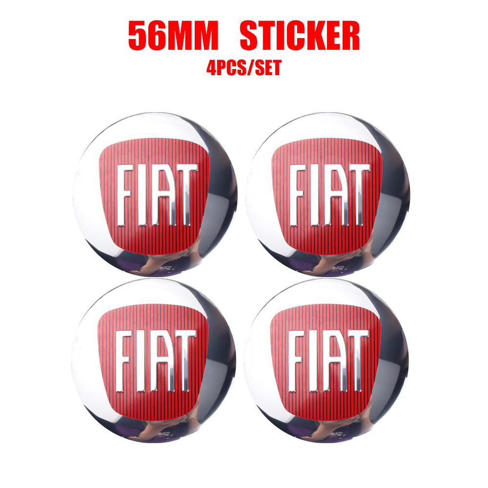 GGBFQ1 4PCS 56MM Car Wheel Center Hub Cap Rim Sticker Scorpion Decal Accessories For Fiat 500 Abarth Uno 600 Cross Fiorino Grande Panda