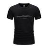 2024 New Men's Casual Top Short Sleeved T-shirt with Car Print Fashion Design Street Wear Basic Top Graphic Plain T-shirt