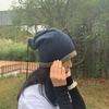 Design Sense Niche Knitted Plush Ear Protector Hat Children's Autumn and Winter Simple Solid Color Warm Stacking Hat Cold Hat