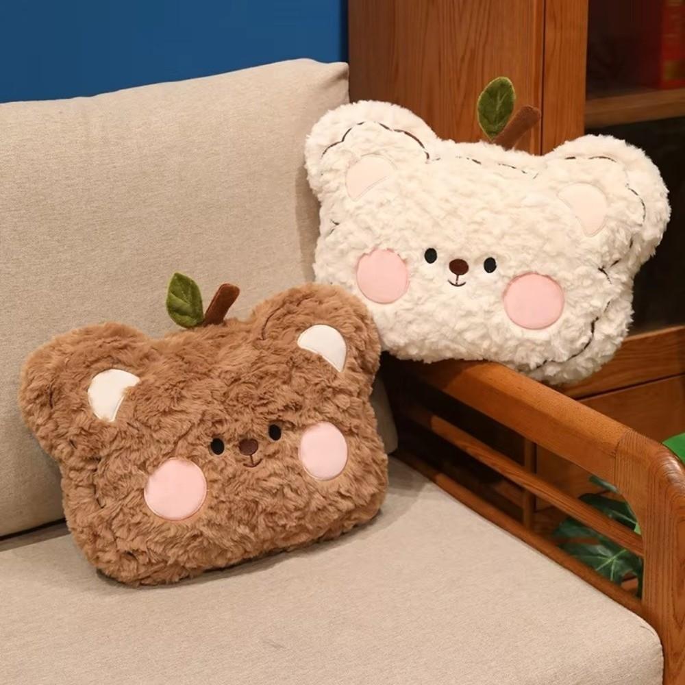 Cute Bear Plush Pillow Blush Cheek Bear Face Plush Pillow Seat Companion Stuffed Pillow Kids Gifts
