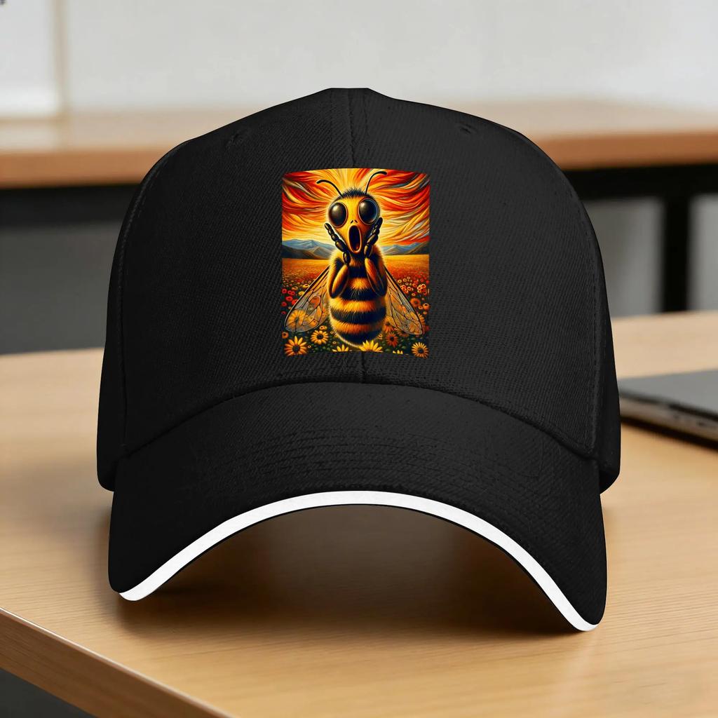 The Scream Bee Version Sun Baseball Cap Summer Street Style Trucker Hat For FeUnisex Unisex Hunting Camping Baseball Caps