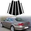 6 шт., глянцевые черные автомобильные наклейки для Volkswagen Passat B6 2006-2010 B7 2011-2015, накладка на окно, BC, полоса на стойке, стойки