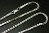 Items Necklace Silver 925 Chain Venetian Chain Silver Necklace Chain Only Thick 50cm Silver Necklace Chain Thick Box Necklace [100 Market] Men's Men's