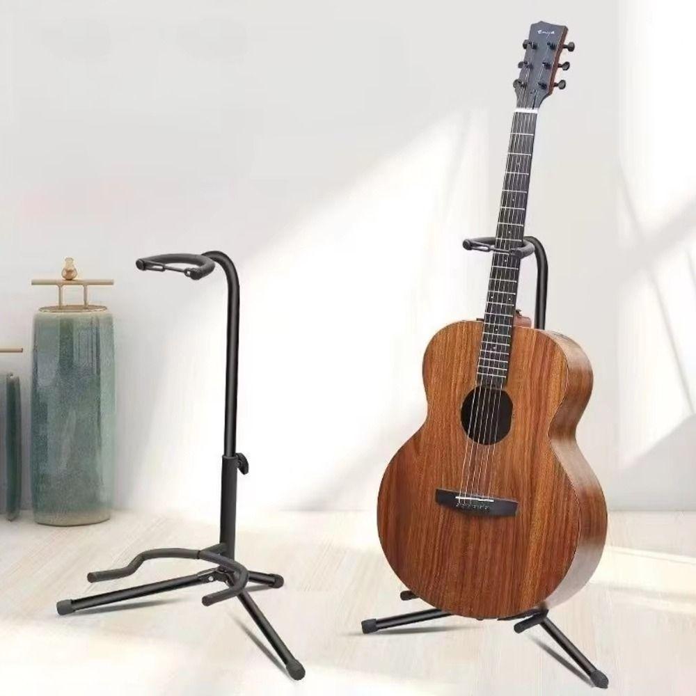 Non-slip Vertical Guitar Rack Folding Guitar Holder Instrument Display Stand  Acoustic Guitar
