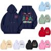 Women's Casual Long Sleeve Pullover Christmas Printed Hooded Sweatshirt With Pockets