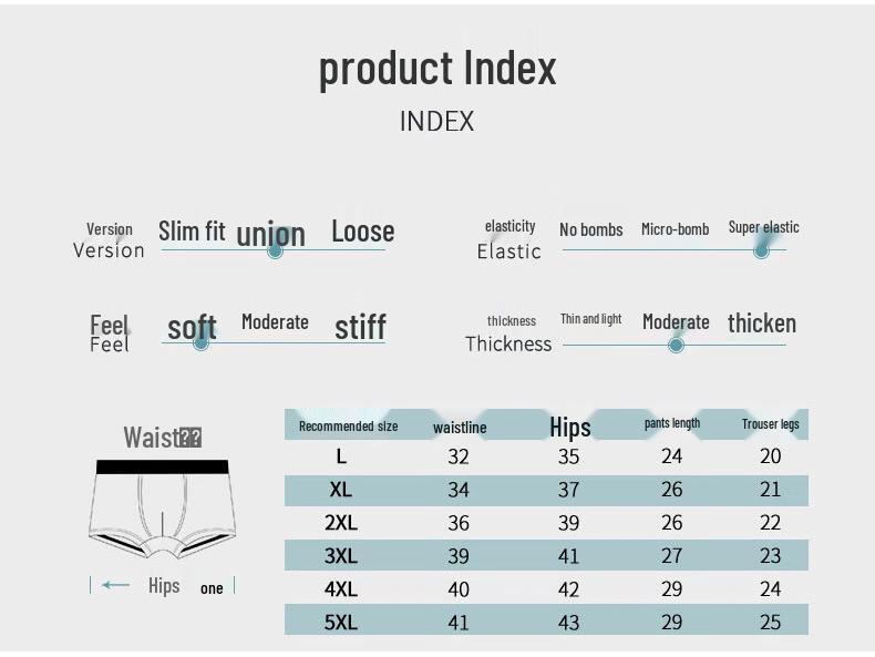 Nanjiren Men's Breathable Comfortable Boxer Briefs 2-Pack