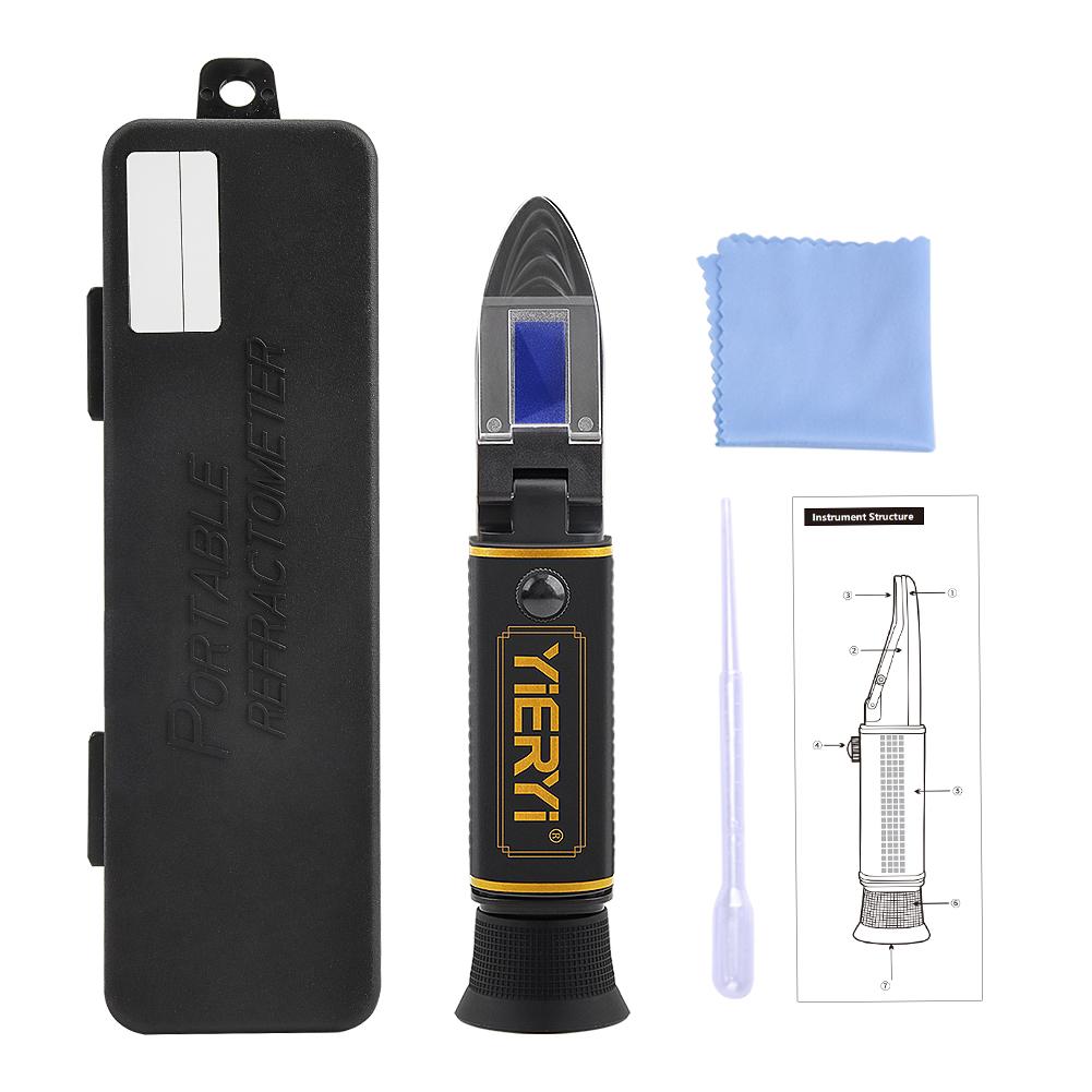 YAGO Самодельный Гидрометр Пиво Вино Рефрактометр Брикс 0-32% Удельный вес Сусло 1.000-1.120 Двойная шкала Оптический тестер для пивоварения