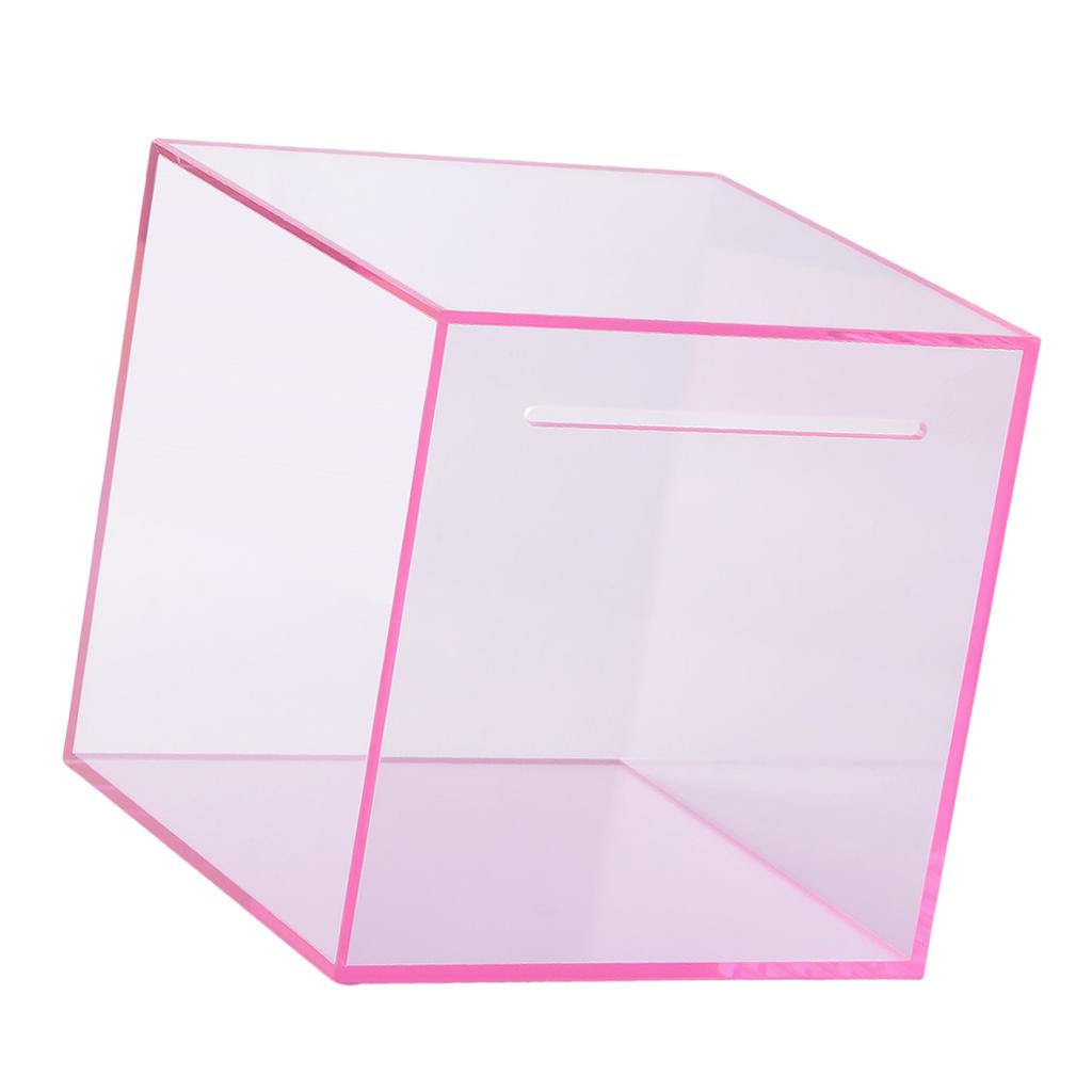 Acrylic Transparent Money Jar Clear View Savings Progress One Way Coin Slot Home Decoration