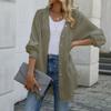 Женский модный кардиган, сексуальный однотонный повседневная верхняя одежда с v-образным вырезом и длинным рукавом