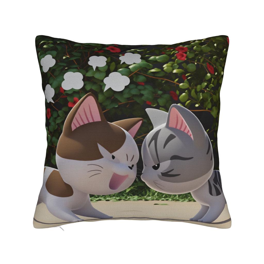 Pillow Cover CChis SSweet HHome Cat Novelty Pillow Case For Sofa Home Decor Pillowcases