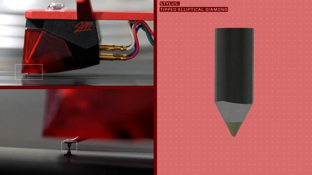 Ortofon 2M Красный Предварительно установленный картридж Ortofon MM Стерео Головка Установлена Овальная Игла Только для Прослушивания SH-4Черный