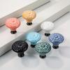 2 шт. Керамические ручки для ящиков с ретро-узором, Двери домашних шкафов, Одноотверстные ручки с винтами