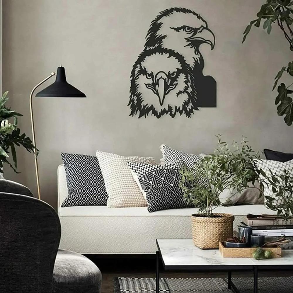 1 шт. Орел, металлическая настенная скульптура, настенный знак «Орел», железные поделки, настенное украшение, железный силуэт, домашний декор