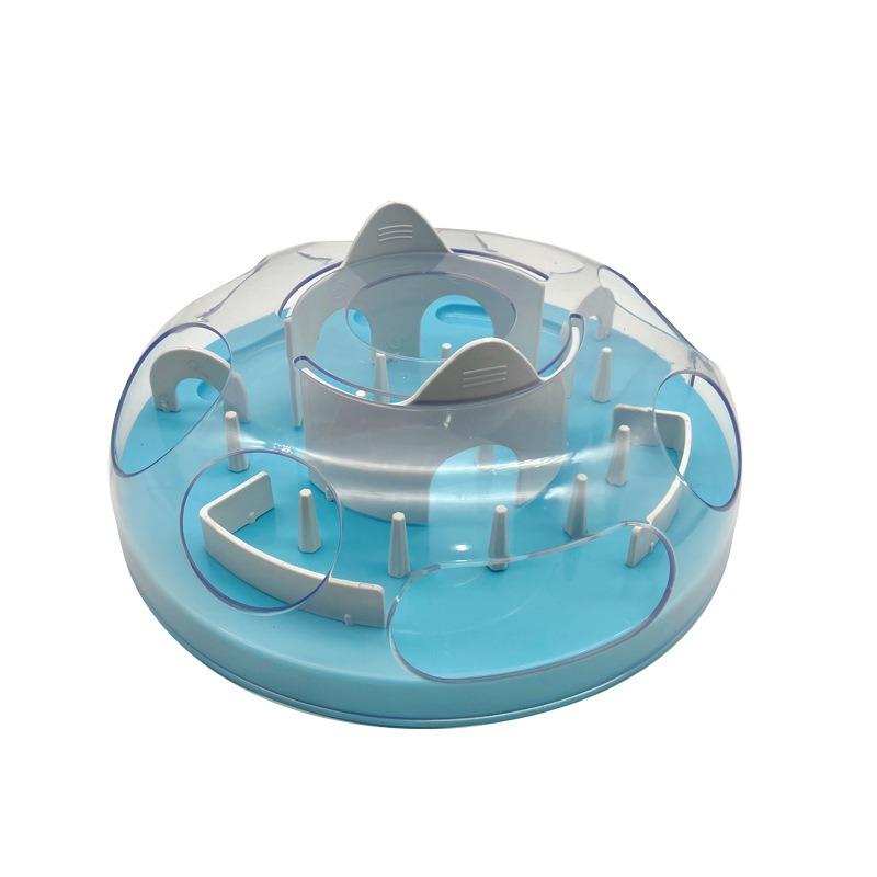 Cat Slow Feeder Puzzle Bowl Toy, Interactive Training Food Game For Boredom Relief, Combination Pet Supply For Indoor Cats