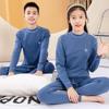 Cozy Thermal Underwear Set for Teens: Half-Turtleneck Top & Pants for Boys and Girls