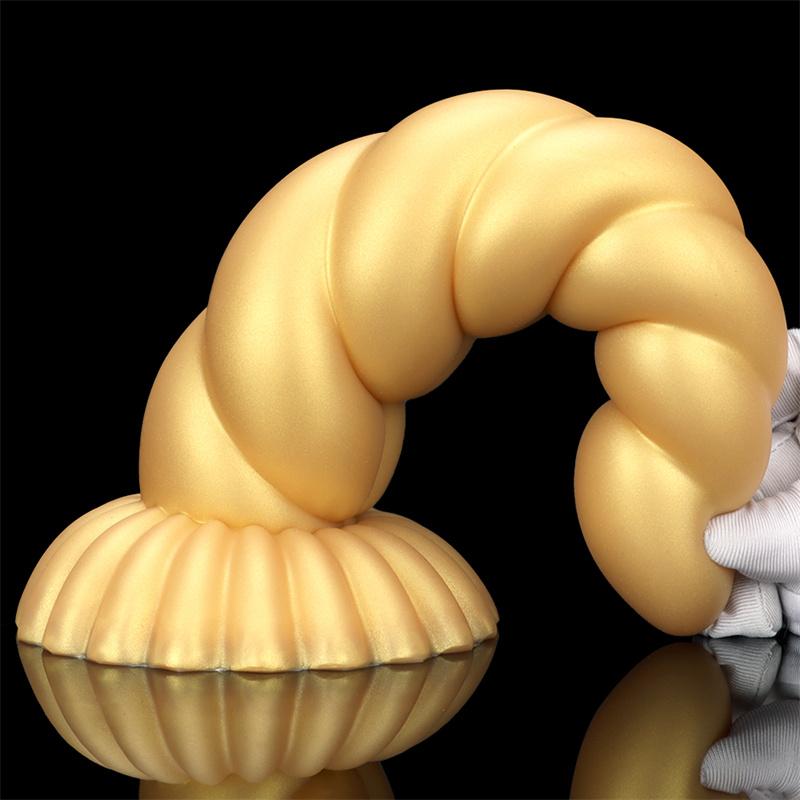 Золотая силиконовая мягкая толстая анальная пробка, задний фистинг, анальный расширитель, женский анальный мастурбатор