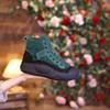 Women's Letter Pattern Round Toe Snow Boots Non-slip Thick Bottom Platform Ankle Boots Wool Lining