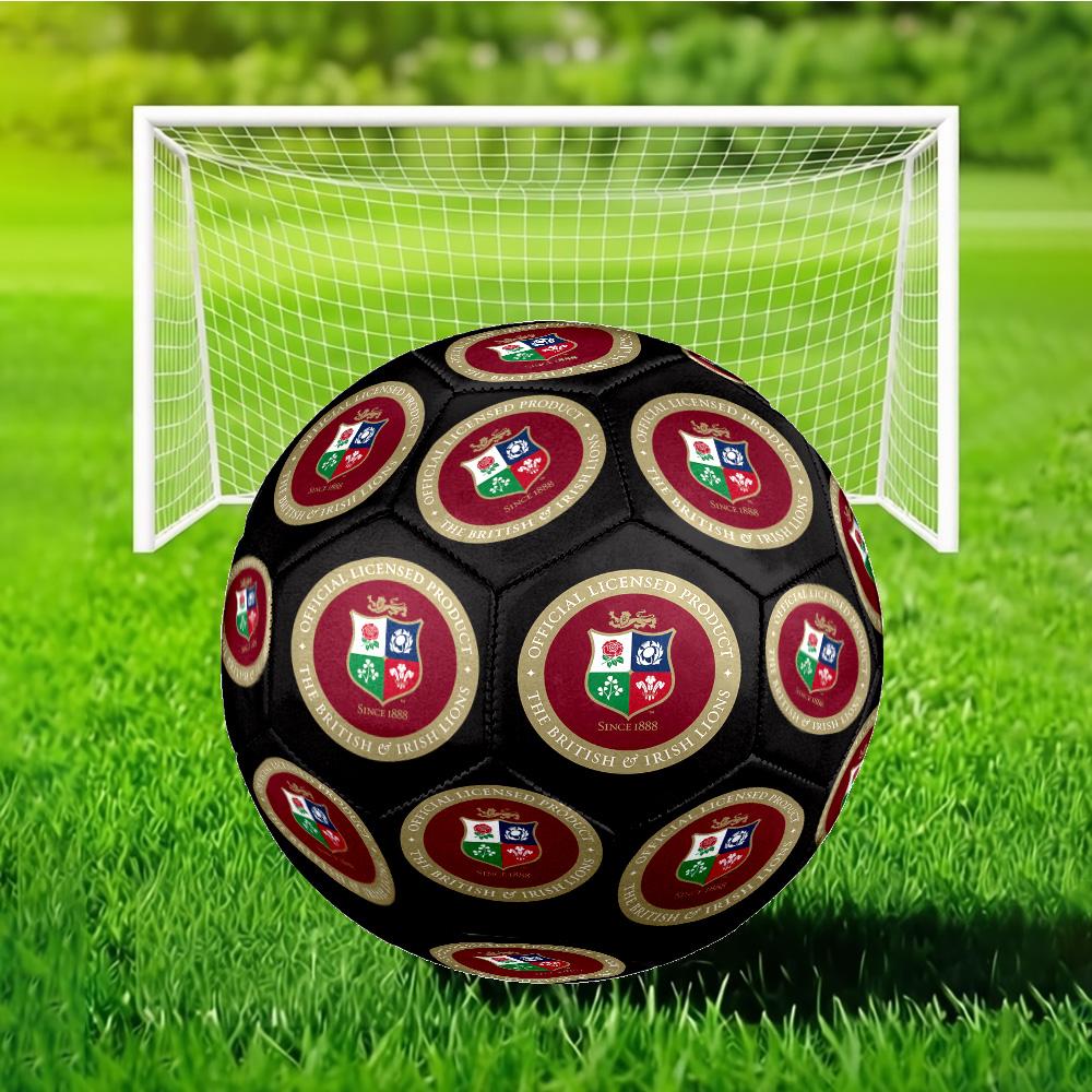 British & Irish Lions Size 5 Soccer Ball, Suitable for Training and Matches, High-Elasticity, Wear-Resistant Material Gift for Fan