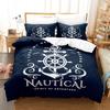 Комплект постельного белья Anchor Marine Ocean Sea 3D Duvet Cover Sets Одеяло Постельное белье Twin Queen King Single Size Blue Ship Vessel Kids