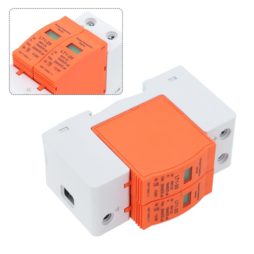 2P 20KA DC 500V/1000V для SPD Устройство защиты от перенапряжения Разрядник низкого напряжения PV