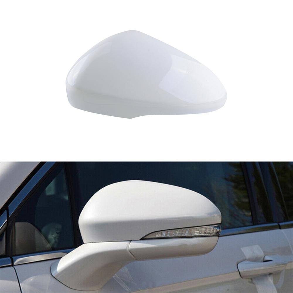 Left Driver Side Rear View Mirror Cover Cap White ABS For Ford Fusion 2013-2021
