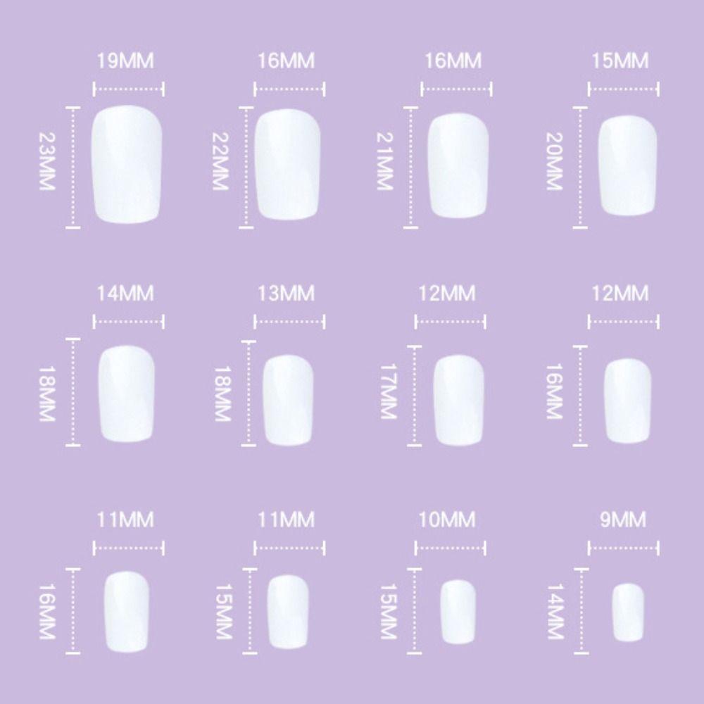 Nail Tips DIY Press on Nails Medium Length Wearable French Fake Nails
