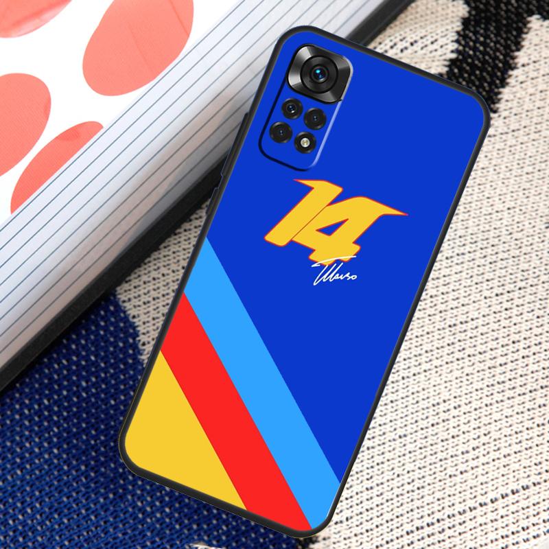 Чехол F1 Racing Fernando Alonso 14 для Xiaomi Redmi Note 10 11 Pro 8 9 12 Pro 11S 10S 9S Redmi 9 10 12C 9C 10C задняя крышка