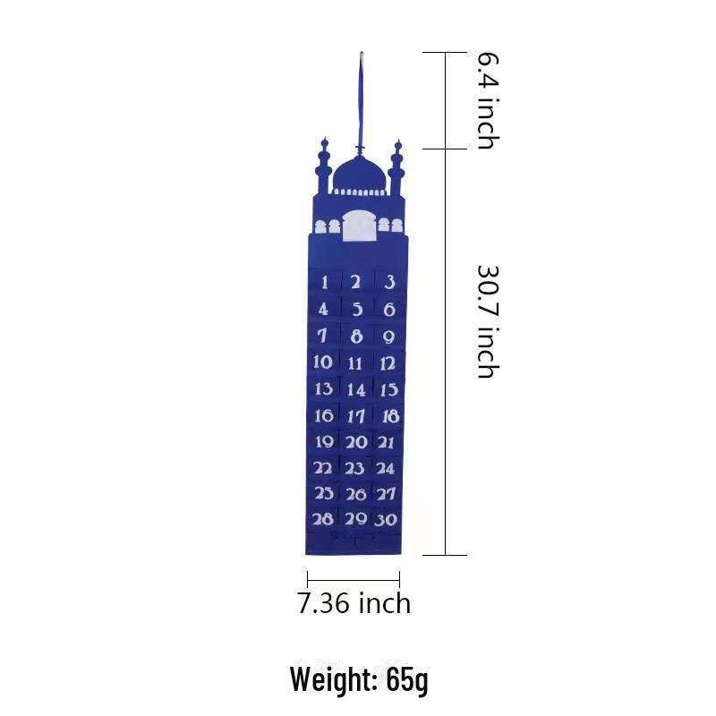 Креативный фетровый календарь с обратным отсчетом времени для праздников