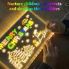Светодиодная доска для заметок DIY Акриловая ночная доска для рисования с 7 маркерами Светящаяся доска для рисования и сообщений Для детей Подарок на день рождения
