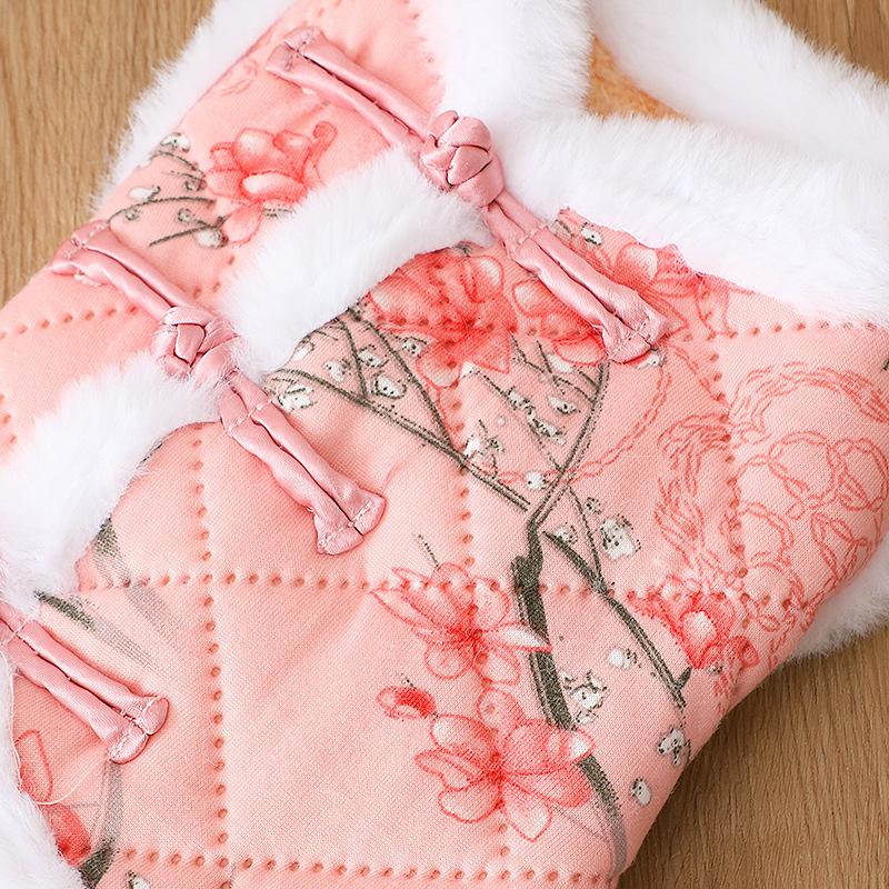 Dog national style clothes velvet embroidery Tang clothing than bear high value home clothes Yorkshire winter warm cotton vest