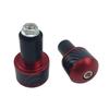 Szmsmy 7/8" Motorcycle Bar End Carbon Fiber Exterior Handle Handle - Perfect for Honda Kawasaki Suzuki Yamaha Ducati Triumph (Red)