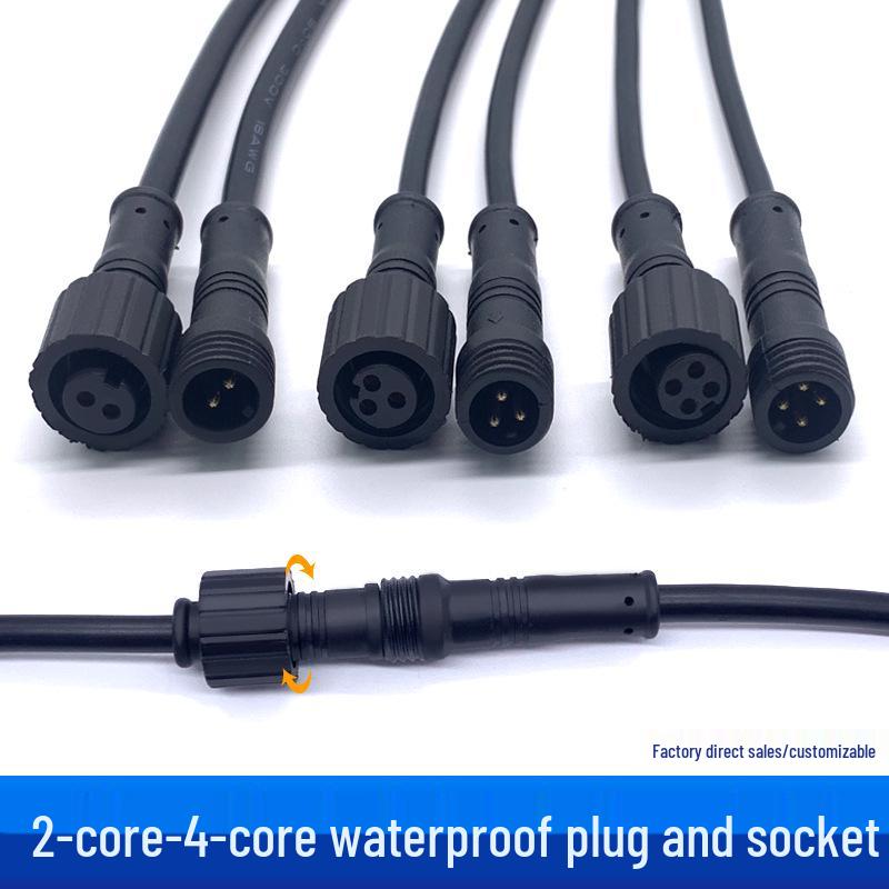 M8 Outdoor Waterproof Dustproof Connector: 2/3/4 Pin Plug for Solar LED String Lights.