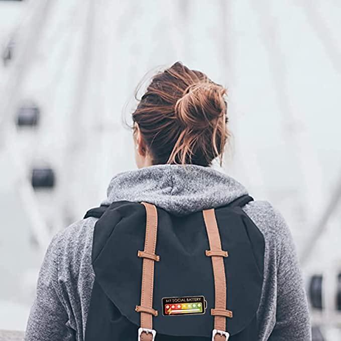 Забавная булавка для настроения Забавная эмалированная булавка — булавка на лацкан My Social Battery Функциональная брошь «Move To The Mood»